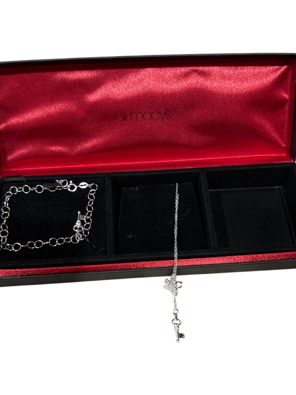 Sterling Silver Jewelry Set for Girls KEY Pre & Teen Gift Box Macys 925 Delicate